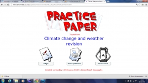 Climate change and weather exam questions