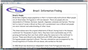 1b) An introduction to Brazil - information finding worksheet