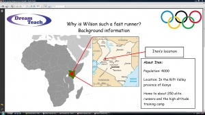 b) Olympics 2012-Why is Wilson such a fast runner mystery background information sheet